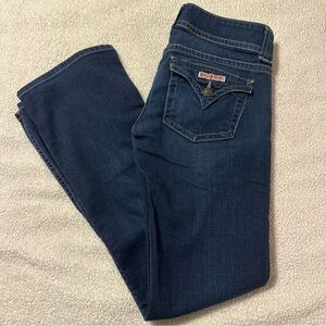 Hudson Signature Low Rise Bootcut Jeans Dark Blue Wash